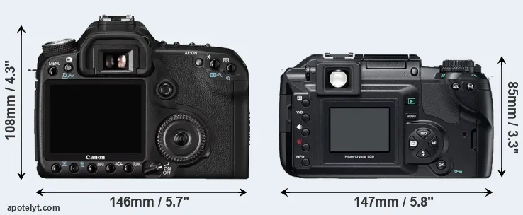 Comparison 50D or E-300 rear