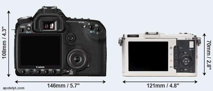 Comparison 50D or E-P1 rear