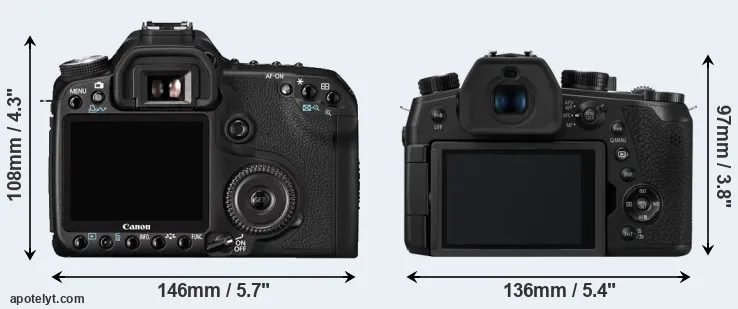Comparison 50D or FZ1000 II rear