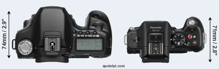 Compare 50D versus G5 top