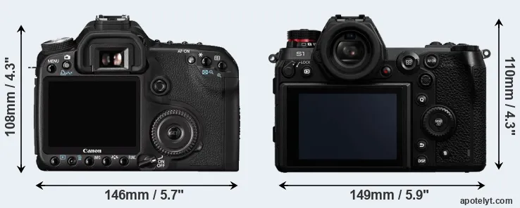 Comparison 50D or S1 rear