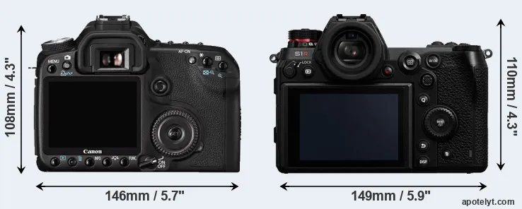 Comparison 50D or S1R rear