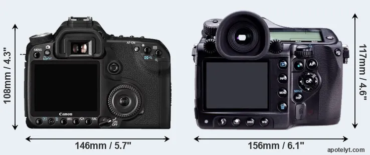 Comparison 50D or 645D rear