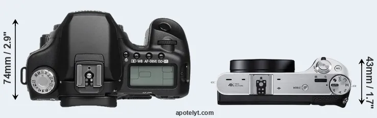 Compare 50D versus NX500 top