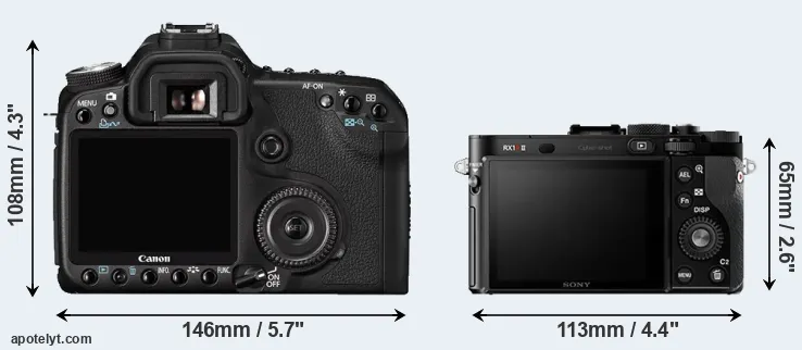 Comparison 50D or RX1R II rear