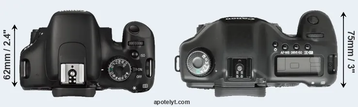 Compare 550D versus 5D top