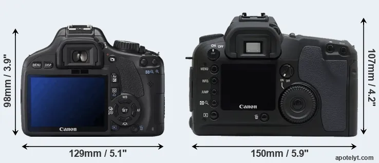 Comparison 550D or D30 rear