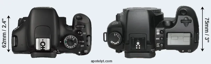 Compare 550D versus D30 top