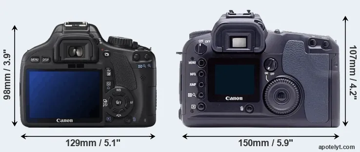 Comparison 550D or D60 rear