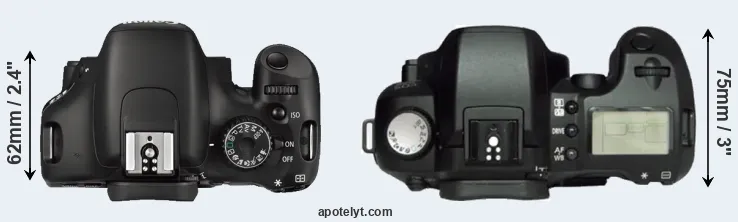 Compare 550D versus D60 top