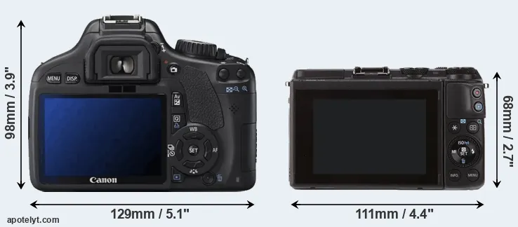 Comparison 550D or M3 rear