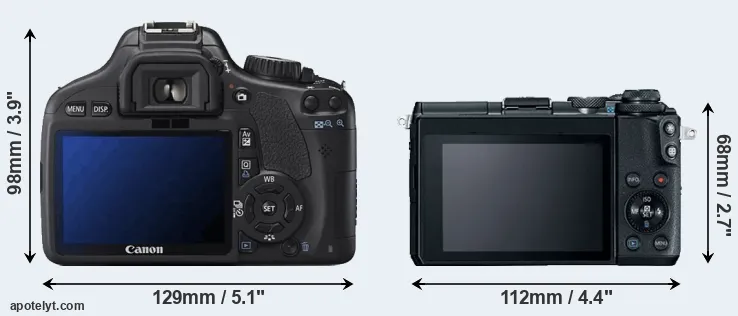 Comparison 550D or M6 rear