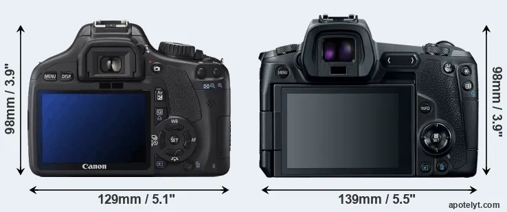 Comparison 550D or Canon R rear