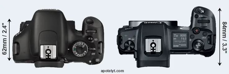 Compare 550D versus Canon R top