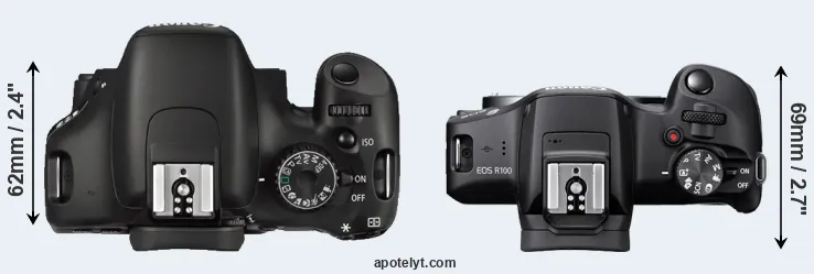 Compare 550D versus R100 top