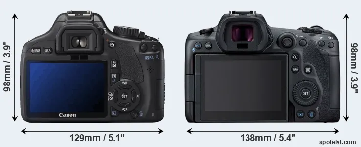 Comparison 550D or R5 rear