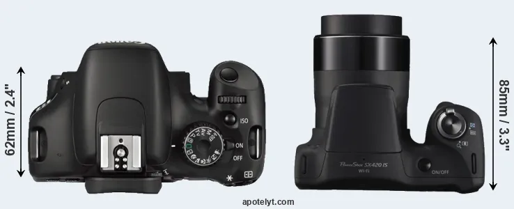 Compare 550D versus SX420 top