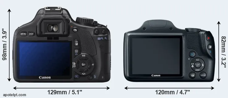 Comparison 550D or SX520 rear