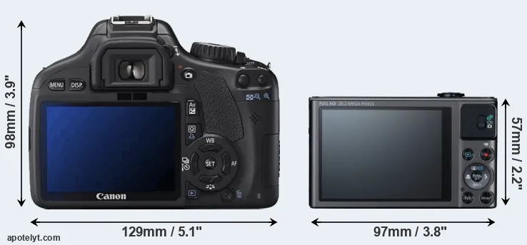 Comparison 550D or SX620 rear