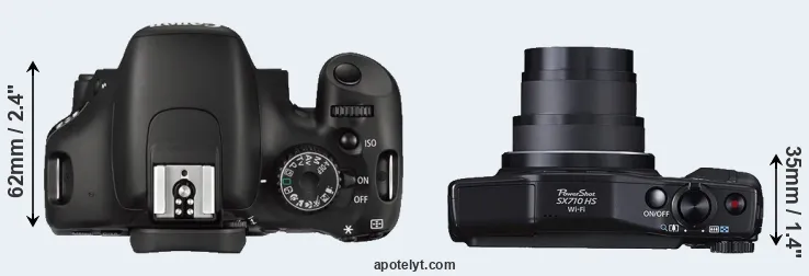 Compare 550D versus SX710 top