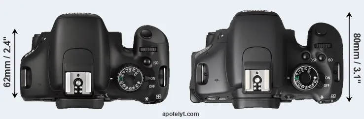 Compare 550D versus T3i top