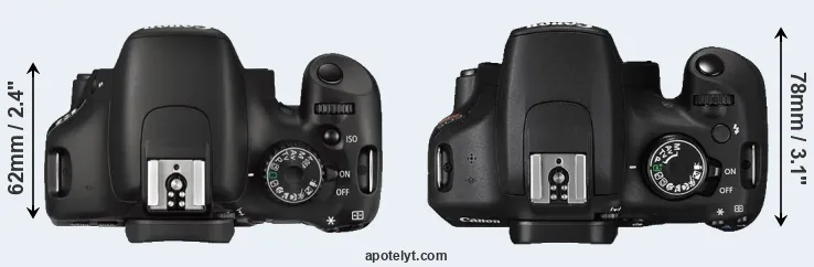 Compare 550D versus T5 top