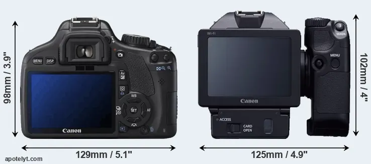Comparison 550D or XC10 rear
