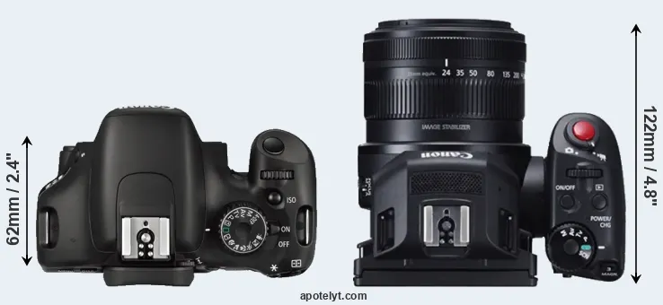 Compare 550D versus XC10 top