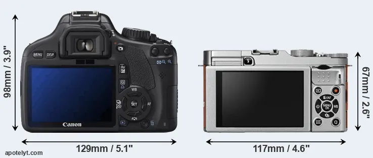 Comparison 550D or X-A2 rear