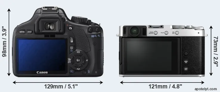Comparison 550D or X-E4 rear