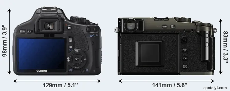 Comparison 550D or X-Pro3 rear
