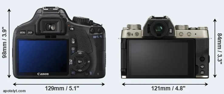 Comparison 550D or X-T200 rear