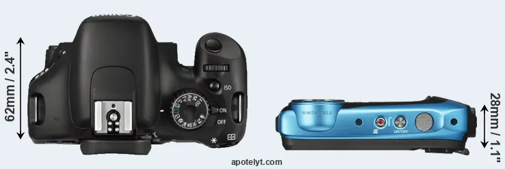 Compare 550D versus XP140 top