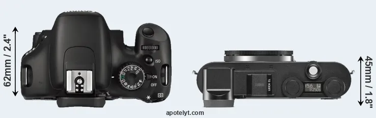 Compare 550D versus CL top
