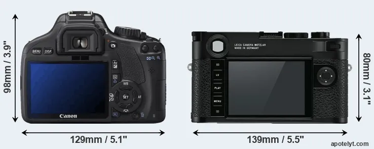 Comparison 550D or M10 rear