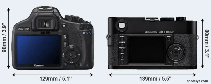 Comparison 550D or M8 rear