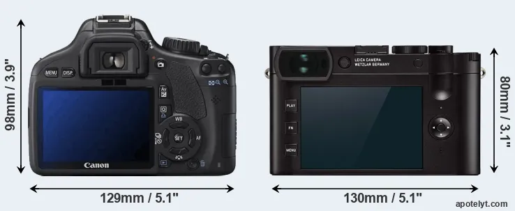 Comparison 550D or Q2 rear