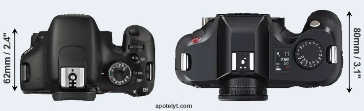 Compare 550D versus S2 top