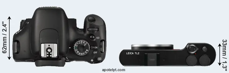 Compare 550D versus TL2 top