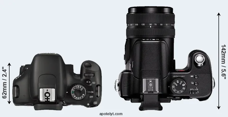 Compare 550D versus V-LUX 1 top