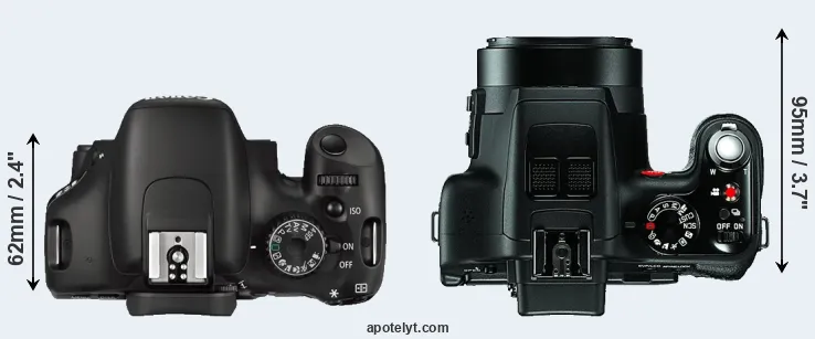 Compare 550D versus V-LUX 3 top