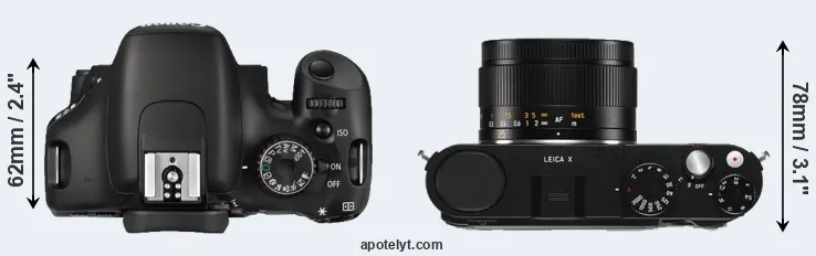 Compare 550D versus X Typ 113 top