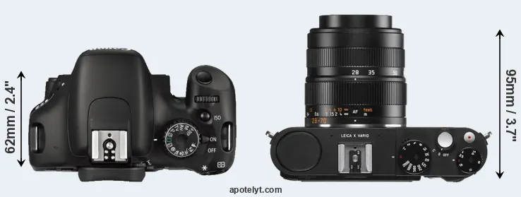 Compare 550D versus X Vario top