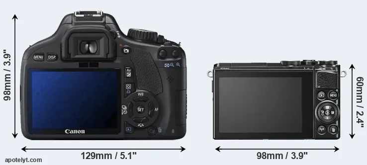Comparison 550D or J5 rear