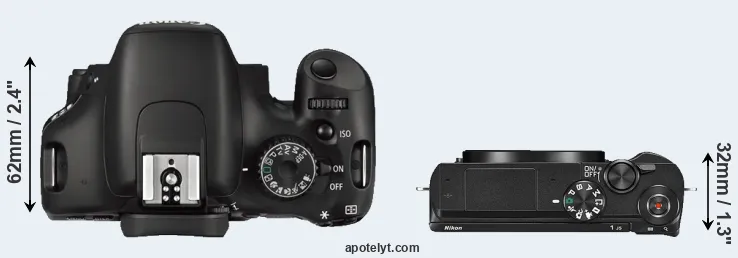Compare 550D versus J5 top