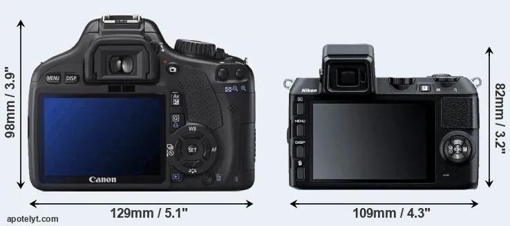 Comparison 550D or V2 rear