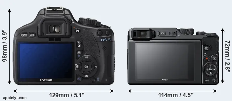 Comparison 550D or A1000 rear