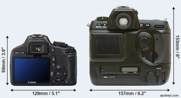 Comparison 550D or D1 rear