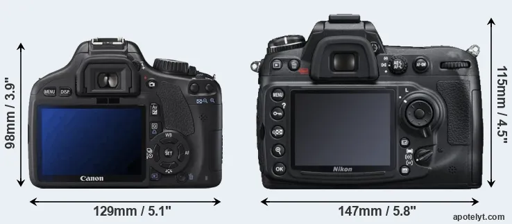 Comparison 550D or D300S rear