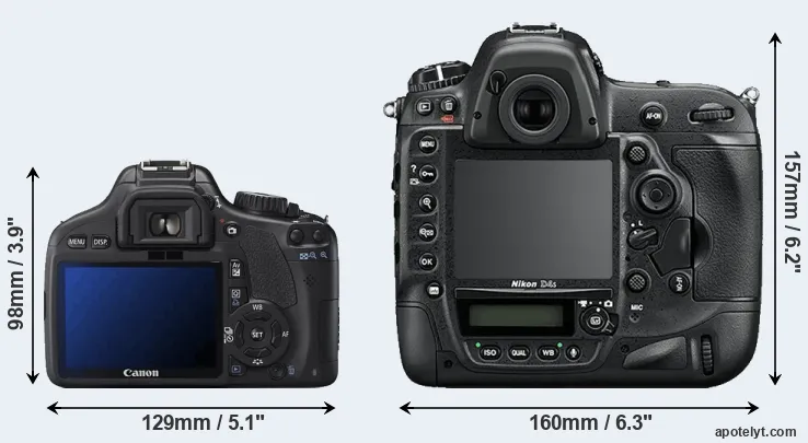 Comparison 550D or D4S rear